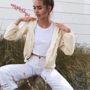 Brandy Melville yellow Krissy windbreaker